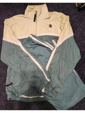 VTG 90s Nike Challenge Court Tennis Tracksuit Green Small 4-6 Windbreaker